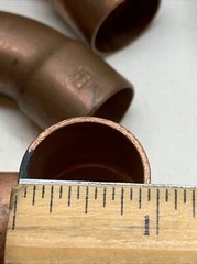21 COPPER PIPE FITTINGS ELBOWS TEES Solder Sweat Various Sizes COPPER PLUMBING