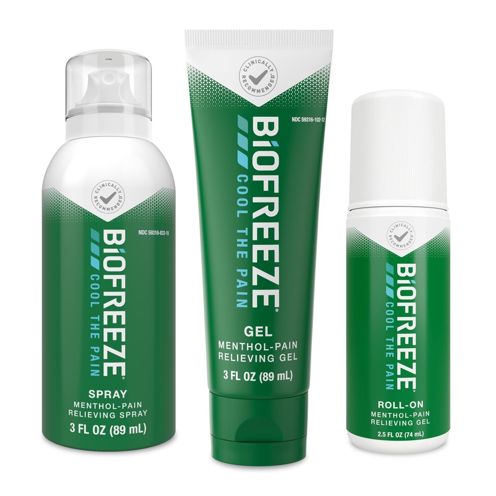 Biofreeze Spray Gel Pain Relief Variety Pack Muscle Pain Relief Arthritis Pain