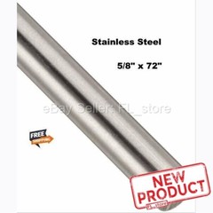 Stainless Steel Round Rod 5/8″ x 6 Feet Solid Stock 304 Unpolished 72″ Length