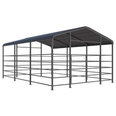 13x20ft Heavy Duty Livestock Shelter, Galvanized Steel for Cattle & Horses NEW