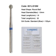Dental Diamond Burs FG Surgical Long Round Taper High Speed Bur 850 856 Pear 330