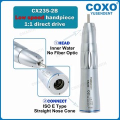 COXO Dental Contra Angle Turbine 1:1 Internal Water Low Speed Straight Handpiece