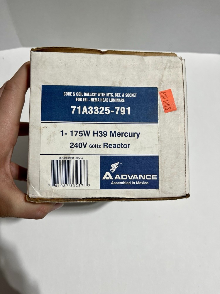 Advance Ballast 71A3325-791 / 1-175w H39 Mercury – FREE SHIPPING!