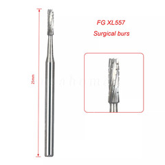 5 piezas Fresas de carburo para cirugía dental 25 mm de longitud FGOS FG-557XL
