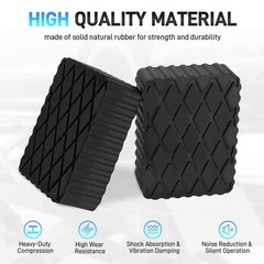 Jurplix Auto Lift Pads 4Pcs Anti-Skid Solid Rubber Spacer Block 6-3/8 X 4-3/4 X