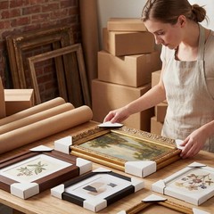 Golden State Art, Picture Frame Corner Protectors (Pack of 100-Pack, White