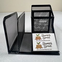Rolodex Black Wire Mesh Multipurpose Desk Organizer 4 Compartment Contemporary