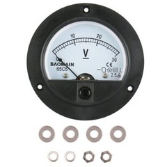 Dc 30v Round Voltmeter Voltage Meter 65c5 Gauge Analog Panel Class 2.5 Ce
