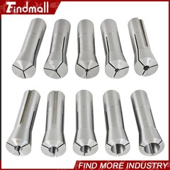 Findmall 10PCS R8 Round Spring Collet 3, 4, 5, 6, 8, 10, 12, 14, 18 and 20mm Set