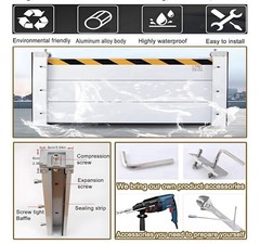 Aluminum Alloy Flood Barrier for Home Exterior|Height 31.5 Inch•Length 3.6 feet
