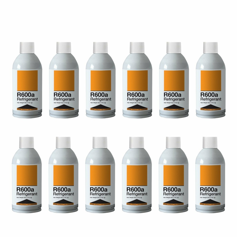 Refrigerant R600a Upright Charging Self Sealing Can 6oz – 12 Pack