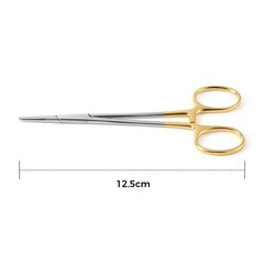 2Type Dental Hemostat Locking Forceps Surgical Instrument Curved & Straight Head