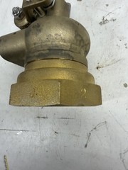 2″ Brass Industrial Fire Hose Nozzle Ball Valve Flat Fan Spray NH/NST Heavy Duty