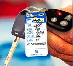 Plastic Key Tags Genuine Versa-Tag TOP STRIPE Key Tag w/ Markers Included