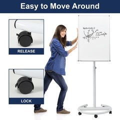 TSJ OFFICE Mobile Whiteboard Standing – 36 X 24 Inches Magnetic Dry Erase Eas…