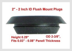 Flush Mount Black Plastic Body Sheet Metal Hole Plug Variations of 4,3,2,1Sizes