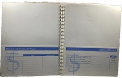 Vintage Duo-Tang Home Helpers Organizer Lot Insurance Tax Medical Filing Binders