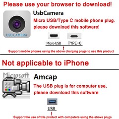 7mm HD Snake Endoscope Borescope Inspection Camera for USB Type C Android PC
