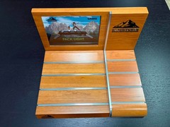Casio Pathfinder branded wooden countertop retail display rack USED