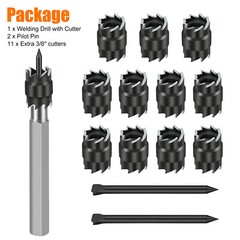 14Pcs 3/8″ Double Sided Spot Weld Cutter Remover Drill Bit Welder Cut Rotary Kit