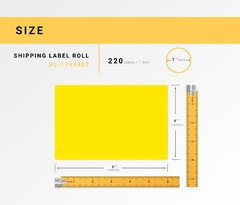 DYMO LW 1744907 YELLOW 4XL 4×6 4″x6″ – ONE (1) Roll Shipping Labels – FREE SHIP