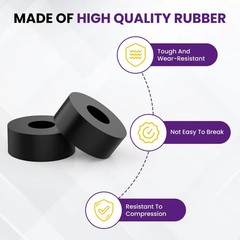 16 Pcs Multi Purpose Rubber Spacers 1 Inch OD x 3/8 Inch ID x 1/2 Inch Thick