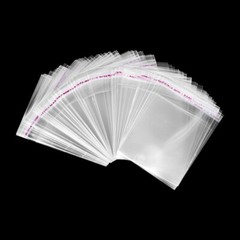100PCS Clear Self Adhesive Poly Bags OPP Cellophane Plastic Bags Choose Size