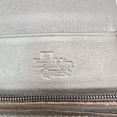 Franklin Covey BrownLeather Planner Cover Zip Around 7 Ring USA Seasons 8”x10”