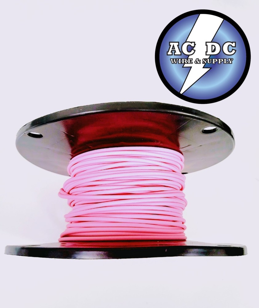AUTOMOTIVE WIRE 10 AWG HIGH TEMP GXL WIRE PINK 100 FT ON A SPOOL MADE IN U.S.A