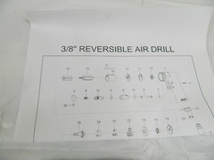 Air Tool Pneumatic Reversible Drill 3/8″, 1800 RPM Keyed SM-725