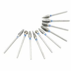 USA Dental Tungsten Steel Carbide Burs 2.35mm Burrs Drill Polishing Cutter 10Pcs