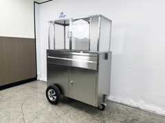 NEW Fruit Cart Vending Concession Stand Stainless Steel Display Frutas Vendor