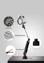 XUNDE12W 110V-220V IP68 Machine Lighting Adjustable Aluminum Alloy LED Silver