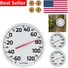 Precision 8-Inch Indoor/Outdoor Analog Thermometer – Maintenance-Free Design