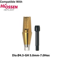 Titanium Straight Transfer Abutment Compatible with Osstem Hiossen Mini/Regular