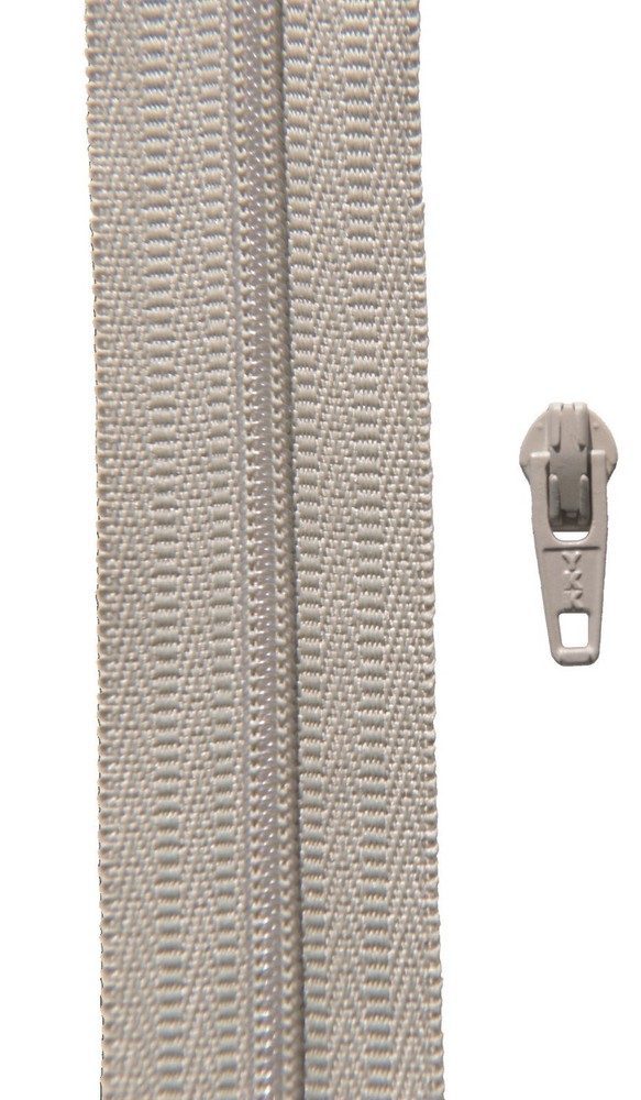 Gp 0,75 €/m, 25 Meter Reißverschluss hell beige Spirale 3 mm + 50 Schieber YKK