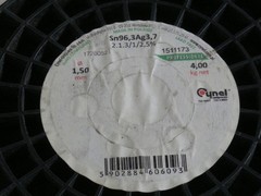 Cynel Sn96.3 Ag3.7 Lead Free Solder 1.5mm Diameter 4kg Spool