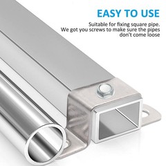 4Pcs U Shaped Connector Bracket 304 Stainless Steel Heavy Duty Perforated Squ…