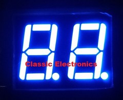 Blue 0.56″ inch 14.2mm 7 Segment Dual LED Display 18-Pin Common Cathode 2-Digit