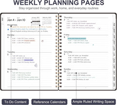 2027 Planner, Hardcover Weekly and Monthly Calendar Planner, January 2027 – Dece