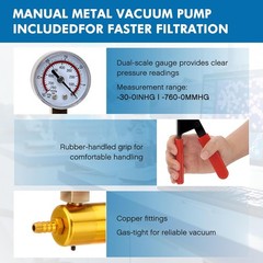 500 mL Buchner Funnel Filtering Vacuum Filtering Flask w/ Handheld Vacuum Pump