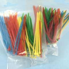2 X 100pc 4″ Colored Zip Ties 18lb Cable Tie Wraps Smal Size Assorted Colors New