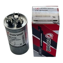 MOTOR RUN CAPACITOR DUAL 40/5 MFD 370 VAC 50/60HZ