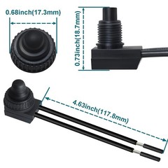 Heavy-Duty 12V Push Button Switch with Rating – 2 Pack for Complete Project