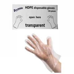 1000 Pc Transparent Gloves Disposable Food Prep Gloves One Size Fits Most HDPE