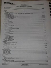 HYSTER CHALLENGER H45XM H50XM H55XM H60XM H65XM (H177) FORKLIFT PARTS MANUAL