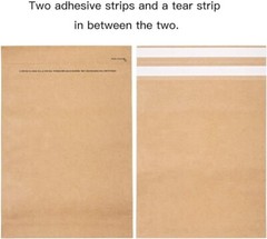 Kraft Paper Poly Envelopes Mailer, Self Seal, 100% Recyclable, Reusable Packa…