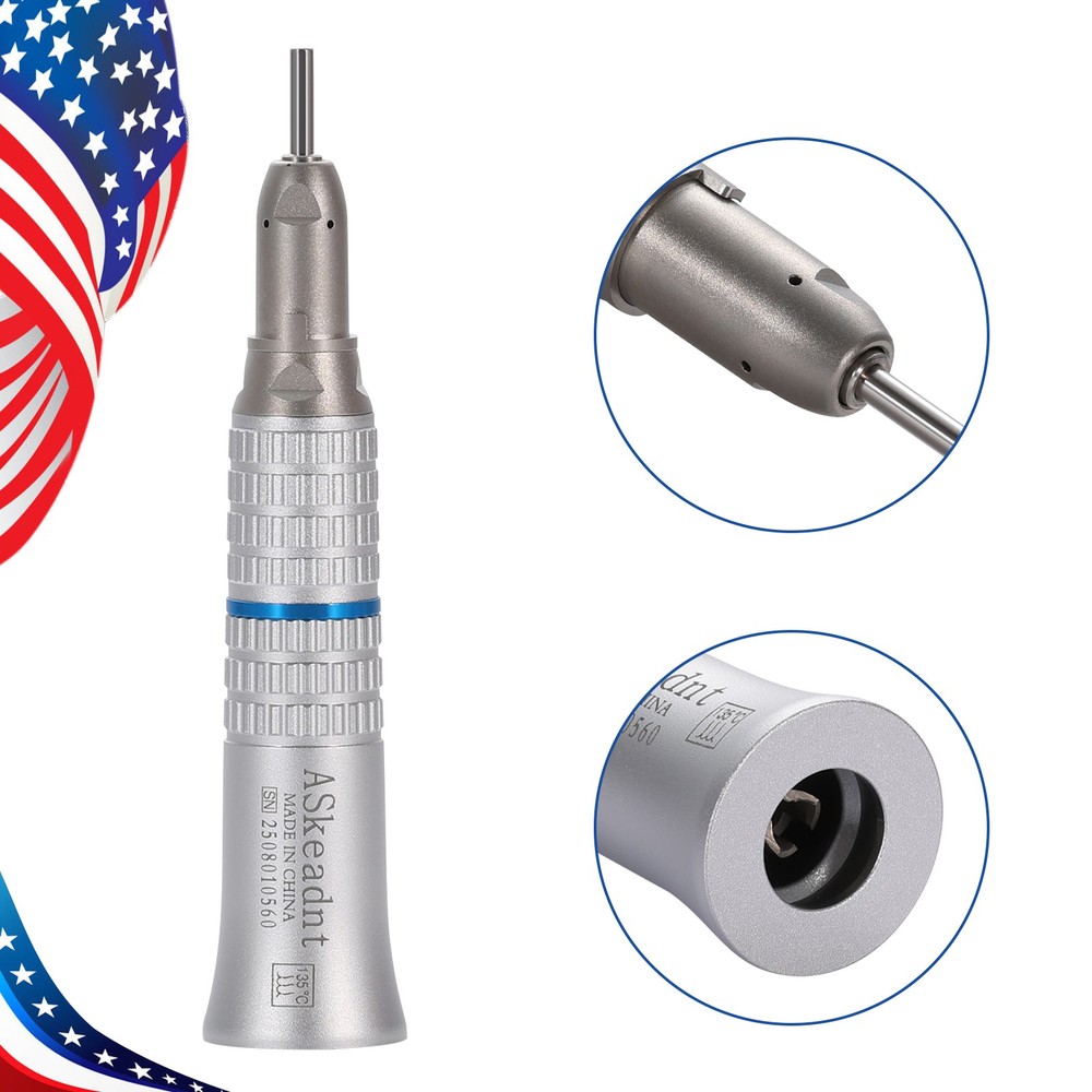 NSK Style Dental Low Speed Straight Nose Cone Handpiece fit HP Bur ASkeadnt