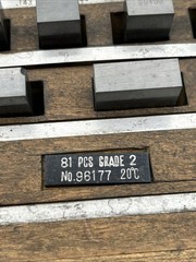 Gage Block 81 Pcs Set Grade 2 Wooden Case 96177 See Pics