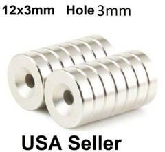 10 100 ALL Size Countersunk Ring Disc Block Magnets 3mm 4mm 5mm Hole Wholesale